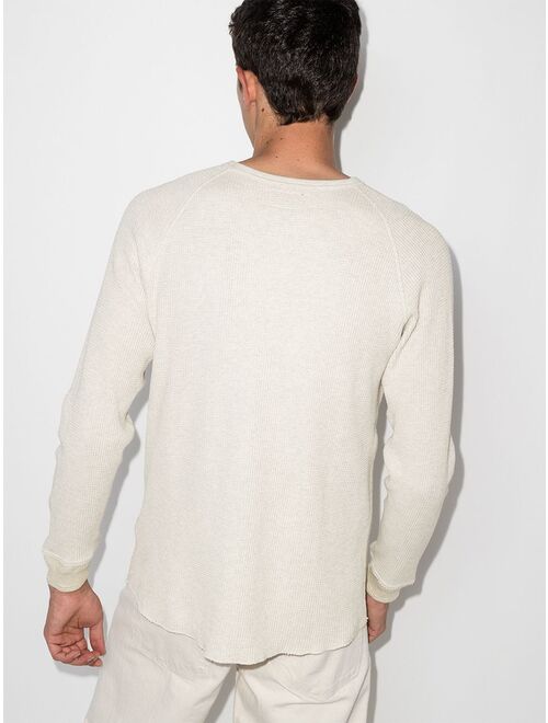 BEAMS PLUS waffle-knit crew-neck jumper