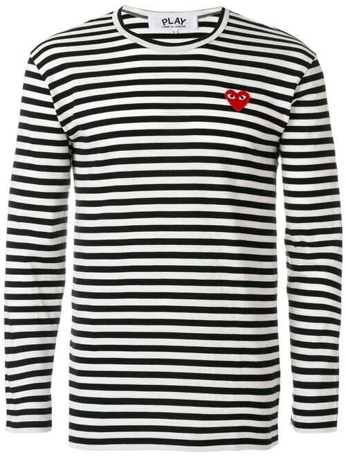 Comme Des Garcons Play striped long-sleeve T-shirt