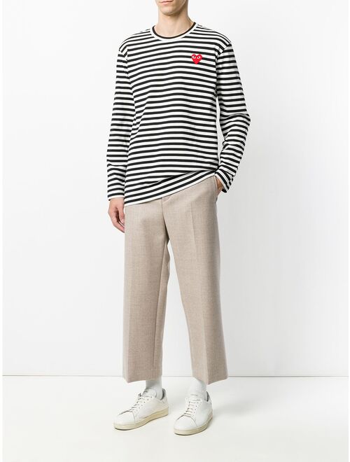 Comme Des Garcons Play striped long-sleeve T-shirt