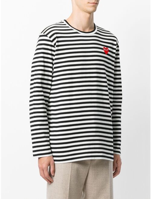 Comme Des Garcons Play striped long-sleeve T-shirt