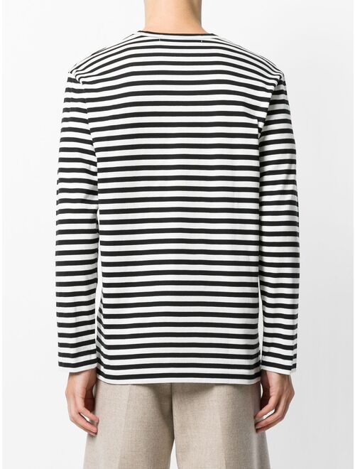 Comme Des Garcons Play striped long-sleeve T-shirt