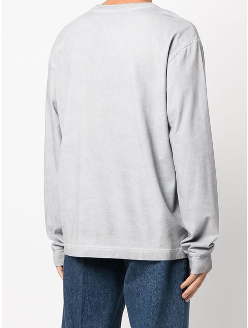 Alexander Wang debossed-logo long-sleeved T-shirt