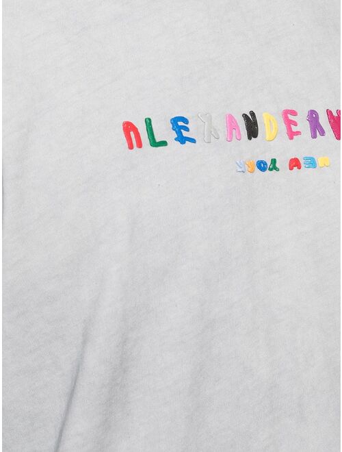 Alexander Wang debossed-logo long-sleeved T-shirt