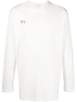 Y-3 logo-print long sleeved T-shirt