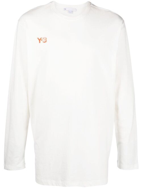 Y-3 logo-print long sleeved T-shirt