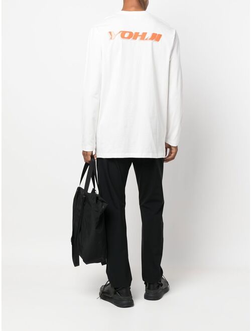 Y-3 logo-print long sleeved T-shirt