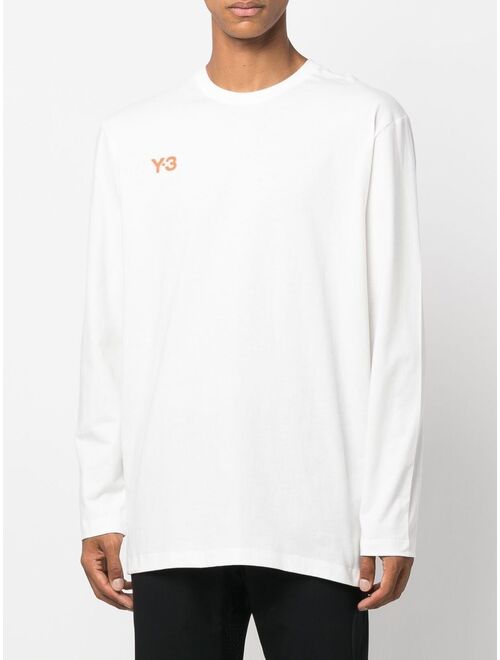 Y-3 logo-print long sleeved T-shirt