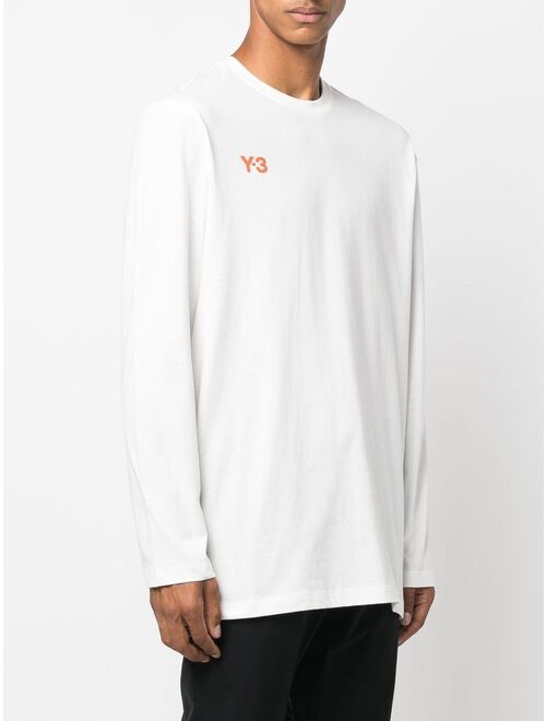 Y-3 logo-print long sleeved T-shirt