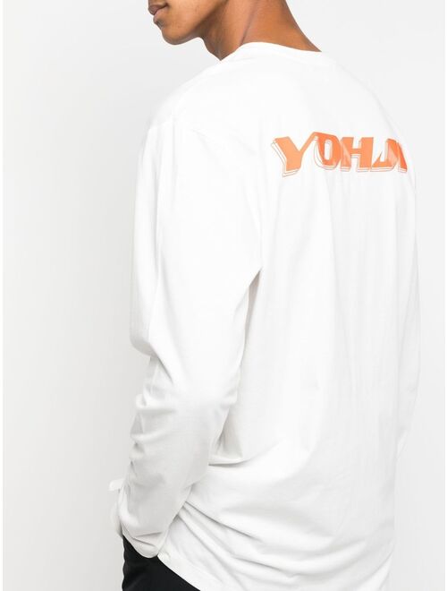 Y-3 logo-print long sleeved T-shirt