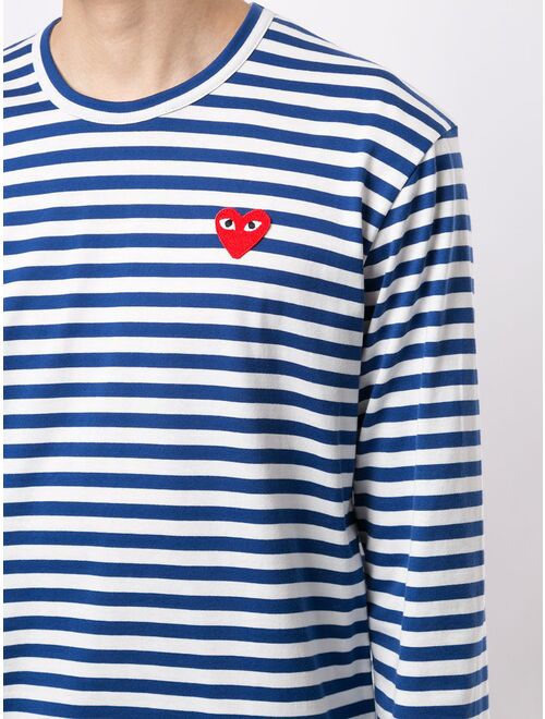 Comme Des Garcons Play striped basic T-shirt