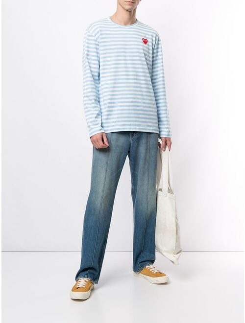 Comme Des Garcons Play striped long sleeve top