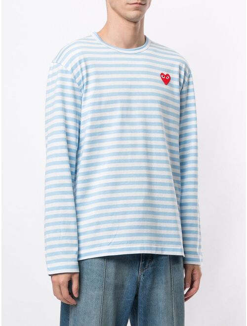 Comme Des Garcons Play striped long sleeve top