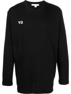 Y-3 logo-print long-sleeve T-shirt