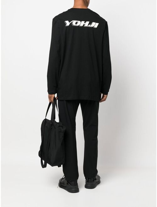 Y-3 logo-print long-sleeve T-shirt