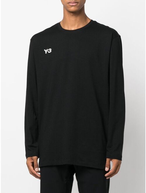 Y-3 logo-print long-sleeve T-shirt