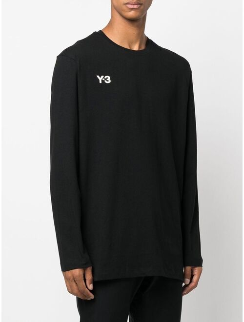 Y-3 logo-print long-sleeve T-shirt