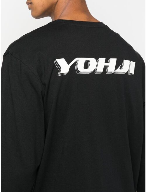 Y-3 logo-print long-sleeve T-shirt