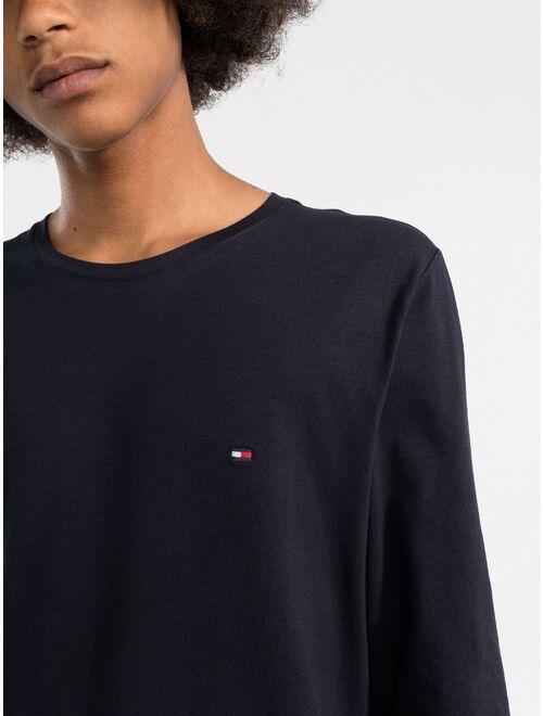 Tommy Hilfiger logo-embroidered long-sleeve T-shirt