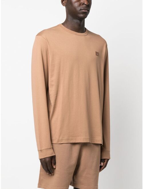 Acne Studios face-patch long-sleeve T-shirt