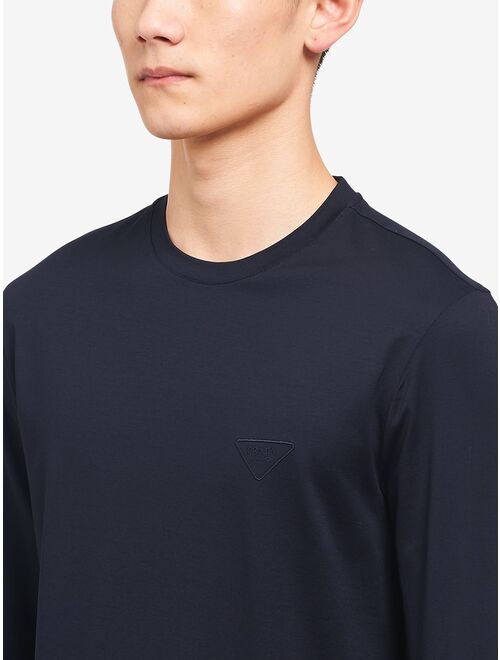 Prada logo plaque long-sleeved T-shirt