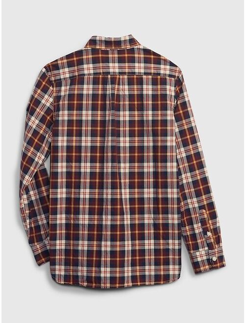 Gap Kids Plaid Poplin Shirt