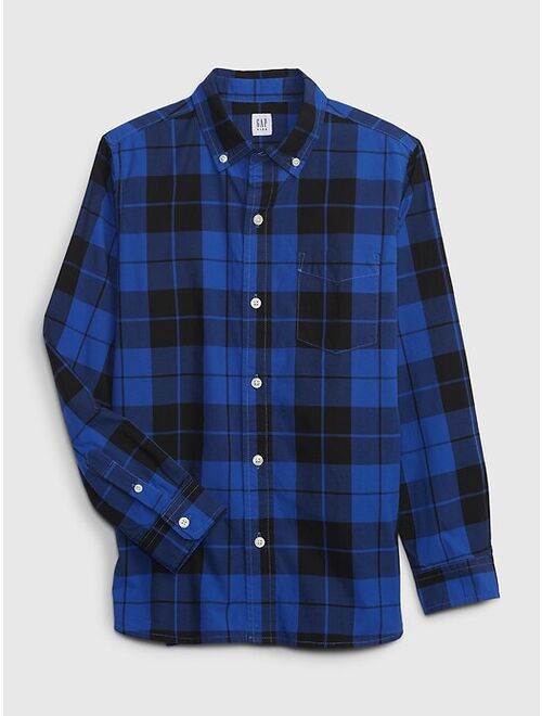 Gap Kids Plaid Poplin Shirt