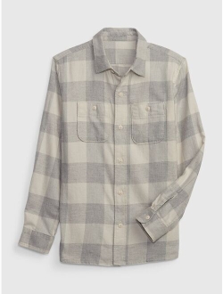 Kids 100% Organic Cotton Flannel Shirt