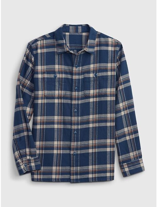 Gap Kids 100% Organic Cotton Flannel Shirt