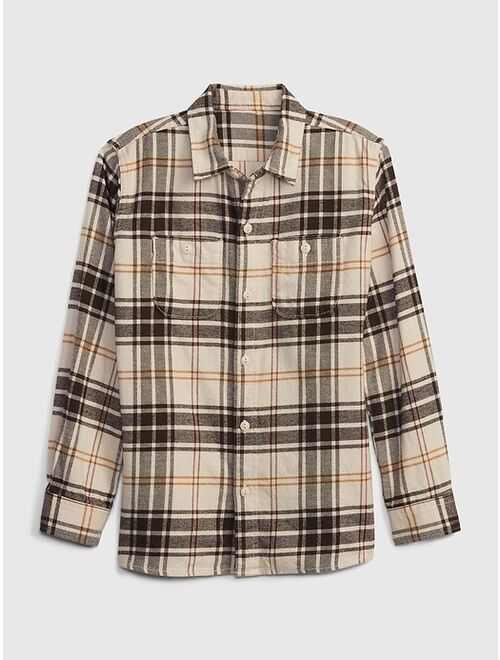 Gap Kids 100% Organic Cotton Flannel Shirt