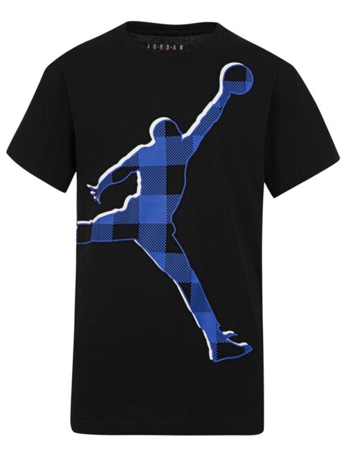 Jordan Big Boys Buffalo Check Jumpman Short Sleeve T-shirt