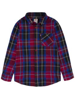 Little Boys Flannel One Pocket Shirt