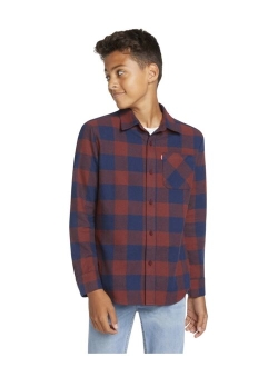 Little Boys Flannel One Pocket Shirt