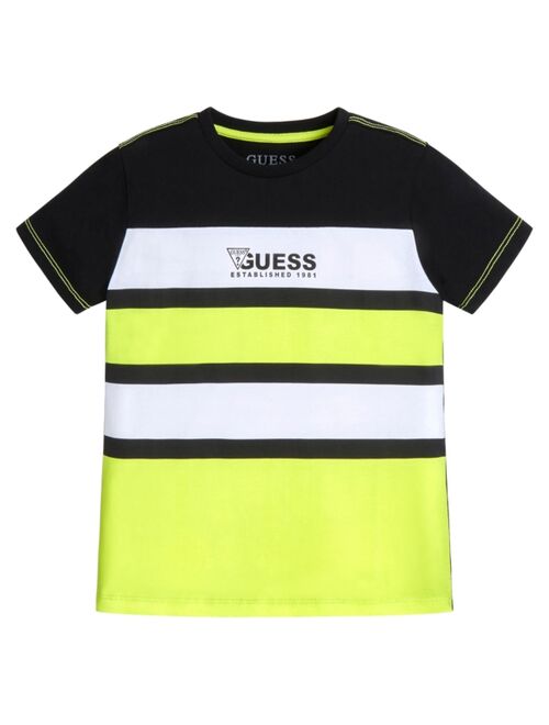 GUESS Big Boys Color-block Screen Printed Jersey T-shirt