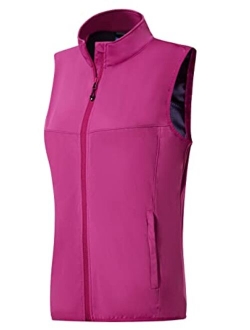 Willit Women's Lightweight Vest Sleeveless Golf Jacket, Windproof Weather Resistance for Running Hiking Casual Slim Fit