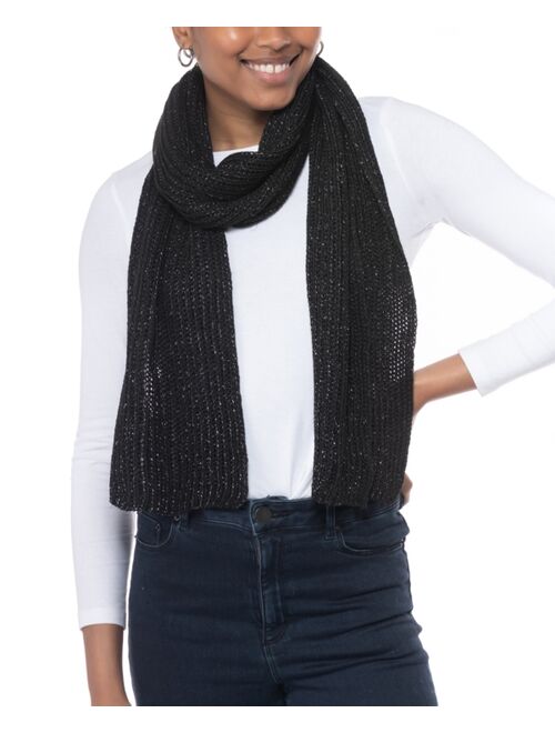 STYLE & CO Women's Solid Shine Ribbed Scarf, Created for Macy's