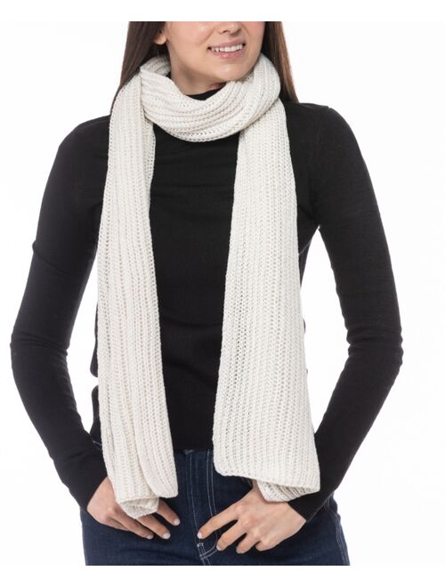 STYLE & CO Women's Solid Shine Ribbed Scarf, Created for Macy's