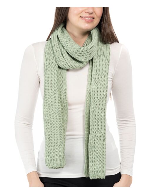 STYLE & CO Women's Solid Shine Ribbed Scarf, Created for Macy's