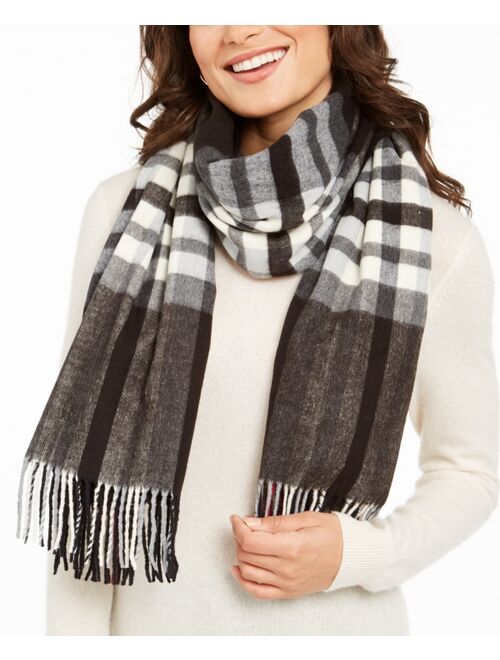 FRAAS Women's Eco-Exploded Plaid Wrap Cashmink Scarf