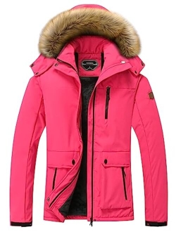 Women's Waterproof Ski Snow Jacket Winter Warm Hooded Snow Coat Mountain Windproof Ski Jacket For Women