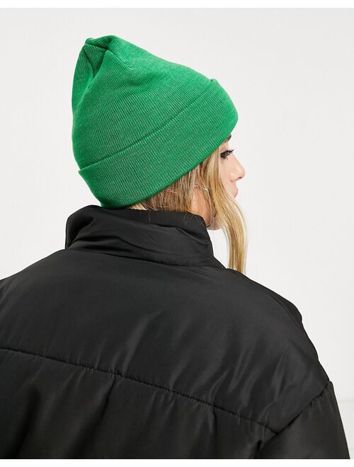 Only ribbed beanie in bright green