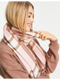 PINK CHECK SCARF