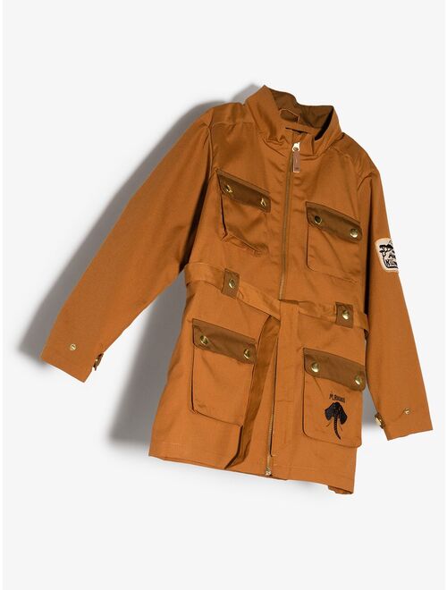 Mini Rodini Elephant-embroidered safari jacket