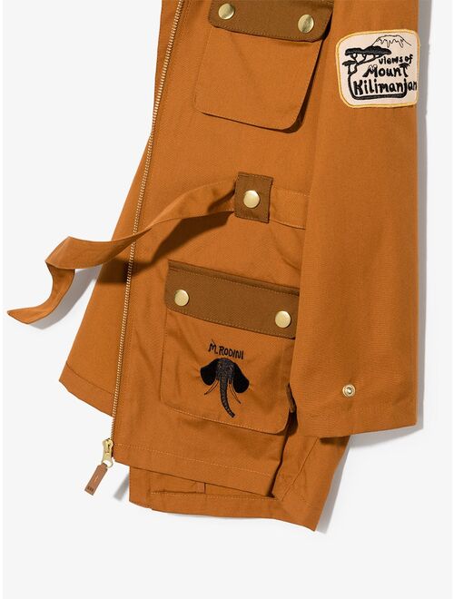 Mini Rodini Elephant-embroidered safari jacket