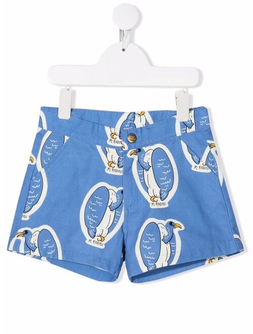 Mini Rodini penguin-print shorts