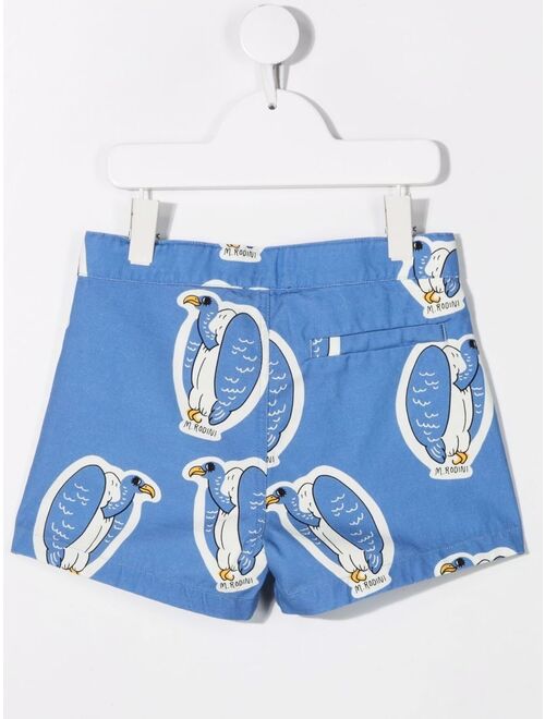 Mini Rodini penguin-print shorts