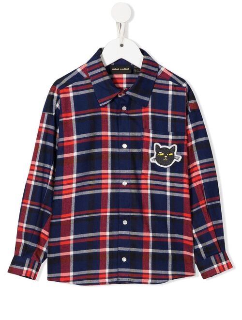 Mini Rodini check button-down shirt