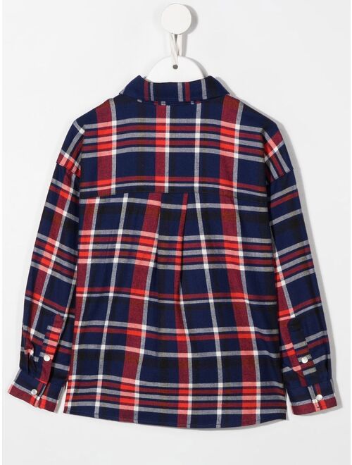 Mini Rodini check button-down shirt