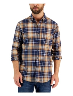 Men's Regular-Fit Brushed Plaid Shirt, Created for Macy's