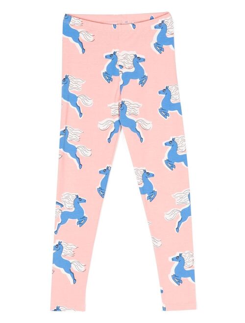 Mini Rodini horse-print leggings