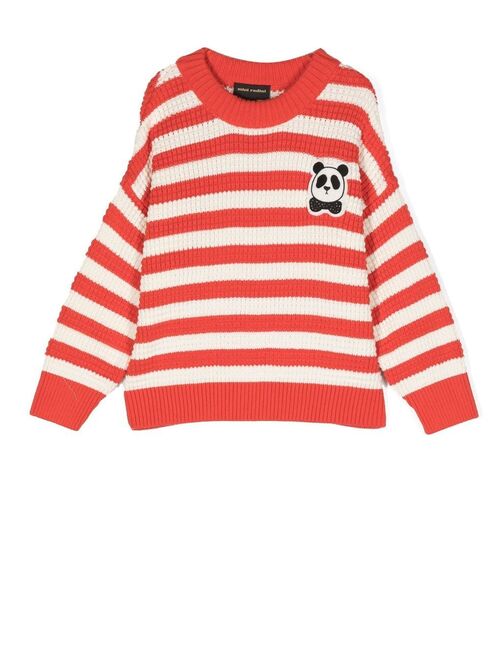 Mini Rodini logo-patch striped jumper